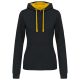 LADIES’ CONTRAST HOODED SWEATSHIRT