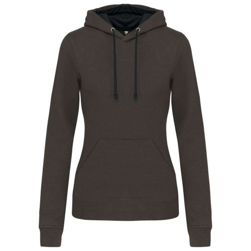 LADIES’ CONTRAST HOODED SWEATSHIRT