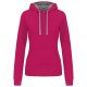 LADIES’ CONTRAST HOODED SWEATSHIRT