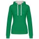 LADIES’ CONTRAST HOODED SWEATSHIRT