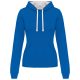 LADIES’ CONTRAST HOODED SWEATSHIRT
