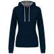 LADIES’ CONTRAST HOODED SWEATSHIRT