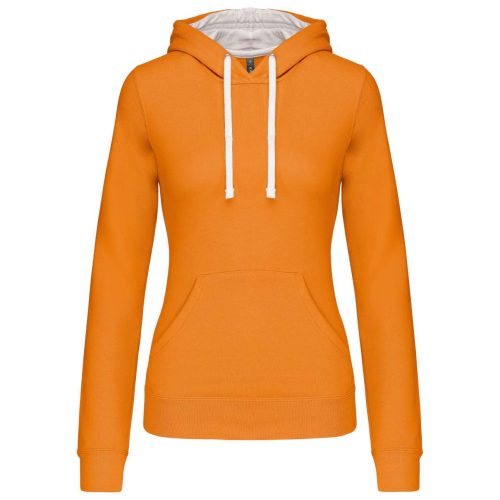 LADIES’ CONTRAST HOODED SWEATSHIRT