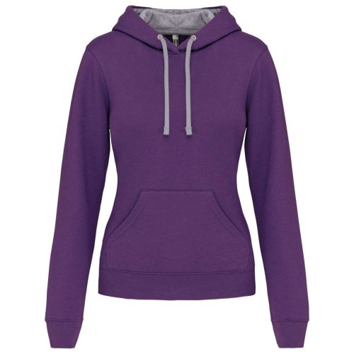 LADIES’ CONTRAST HOODED SWEATSHIRT