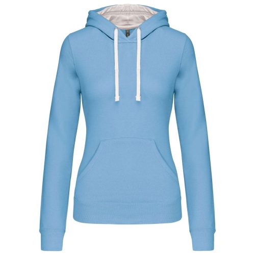 LADIES’ CONTRAST HOODED SWEATSHIRT