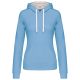 LADIES’ CONTRAST HOODED SWEATSHIRT