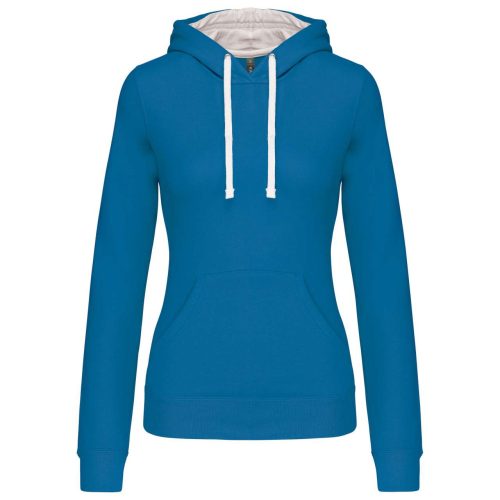 LADIES’ CONTRAST HOODED SWEATSHIRT