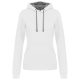 LADIES’ CONTRAST HOODED SWEATSHIRT