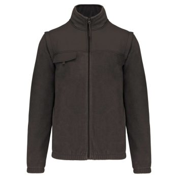 FLEECE JACKET WITH REMOVABLE SLEEVES